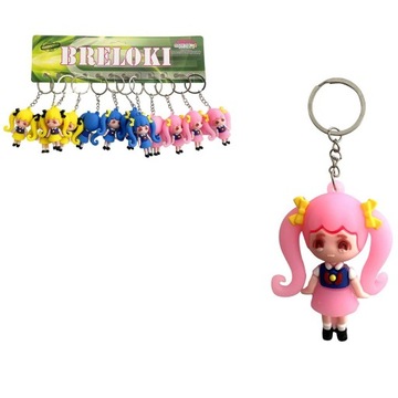 Брелок-кулон девочка в хвостиках, брелок для рюкзака и ключи