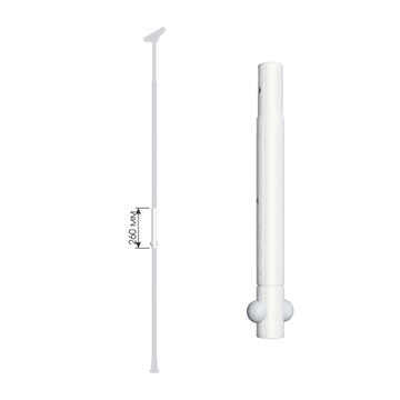 Dostawka wydłużająca słupek biały 26 cm