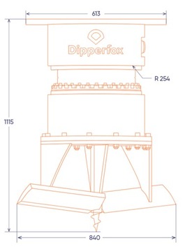 Корчевательная дробилка для пней Dipperfox