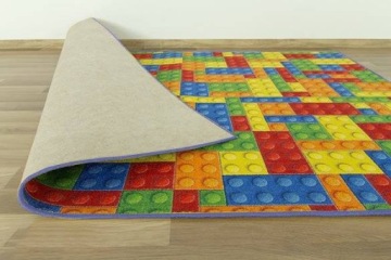 КОВРИК ДЛЯ ДЕТЕЙ ДЛЯ МАЛЬЧИКОВ, РАЗМНОЖЕННЫЙ С 3D БЛОКАМИ НА ВОЙЛЕ, РАЗМЕР 200х200 см.