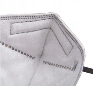 10x MASKA KN95 MASECZKA OCHRONNA NA TWARZ CZARNA