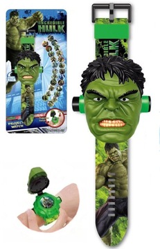 zegarek dla chłopca dziecka dzieci LED 3D z projektorem HULK rzutnik zdjęć