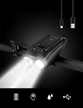 ВЕЛОСИПЕДНАЯ ЛАМПА ПЕРЕДНИЙ ЗАДНИЙ ФОНАР СУМЕРКИ СИГНАЛ