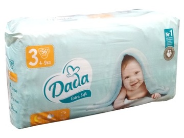 Pieluchy Dada Extra Soft 3 BAG 4-9kg 56szt