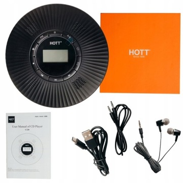 Odtwarzacz CD SAMOCHODOWY Przenośny, BLUETOOTH FM AUX, GŁOŚNIKI, HIFI, HOTT