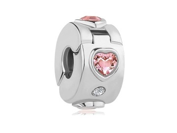 CHARMS DO BRANSOLETEK KLIPS BLOKADA LOCK SERCE