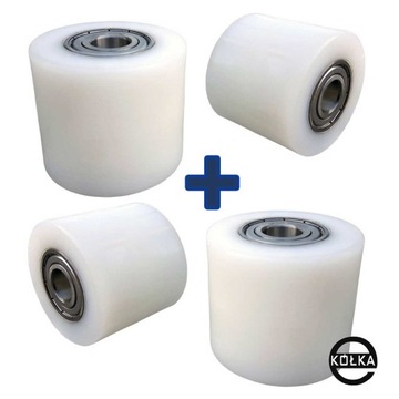 4 x Rolka do wózka paletowego 80x70mm