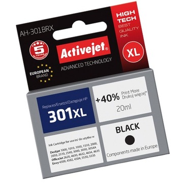 ACTIVEJET TUSZ DO DRUKARKI HP 301XL CH563 CZARNY