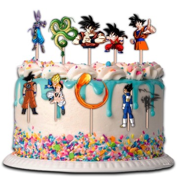 TOPPER DRAGON BALL NA TORT BABECZKI POSTACI 9 sztuk