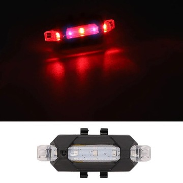 Światła motocyklowe Mini USB akumulator Drone Strobe lekki rower górski świ