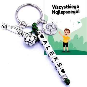 BRELOK IMIE PREZENT NA DZIEŃ CHŁOPAKA DZIEŃ DZIECKA CHŁOPIEC PIŁKA UPOMINEK