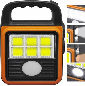 LATARKA LED COB AKUMULATOROWA I SOLARNA POWER BANK