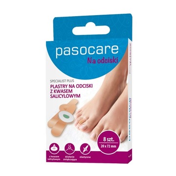 Plastry na odciski z kwasem salicylowym PASOCARE 8 sztuk