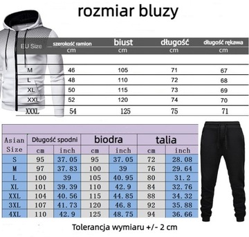 NOWY KOMPLET DRESOWY DRES SPODNIE BLUZA