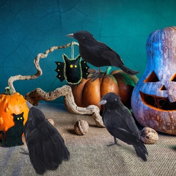 Хэллоуин Ворона Реалистичные украшения Хэллоуина Птицы Искусственная комбинация