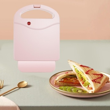 Машина для приготовления сэндвичей Panini с розовым антипригарным покрытием и грилем