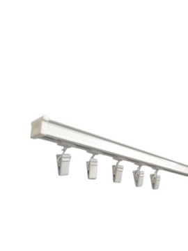 Karnisz sufitowy pojedynczy SZYNA SUFITOWA ALUMINIOWA biała KOMPLET 570 cm