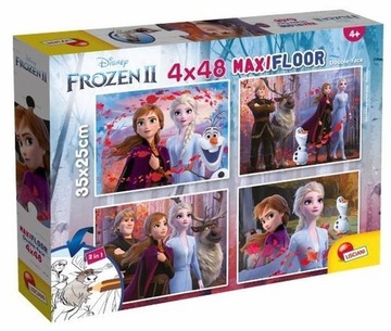 Puzzle Maxi 4x48 Disney Frozen Kraina Lodu 2 - Lisciani