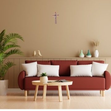 Красивый деревянный подвесной крест 22x12 см