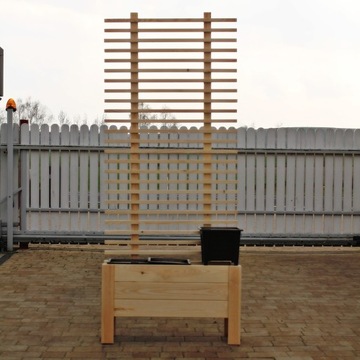 МАЛЕНЬКИЙ деревянный цветочный горшок с решеткой + бесплатные вставки из ПВХ