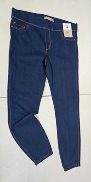 Denim spodnie jeansowe jegging granatowe 42