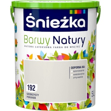 Śnieżka Barwy Natury Lateksowa Farba 192 srebrzysty poranek 5 L