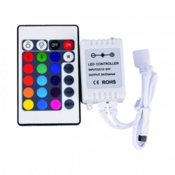 Kontroler RGB LED sterownik IP20 pilot+kontroler IR 12V