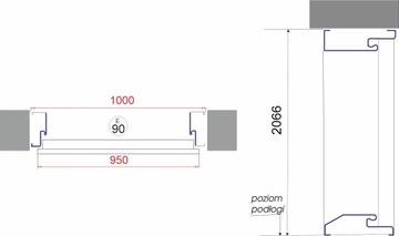 Дверь Ud 1.1 LUX 72мм Т41 Дуб золотой Левая 90 снаружи