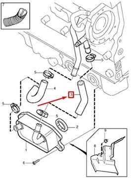 VOLVO C70 S70 V70 S80 S60 XC90 XC70 TRUBKA WAZ PŘÍVOD CHLADIČŮ OLEJE