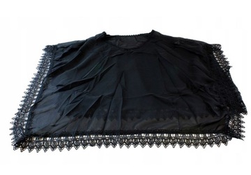 ТУНИКА ЖЕНСКАЯ ПЛЯЖНАЯ ПЛАТЬЕ ДЛЯ ПЛЯЖА 60СМ УНИВЕРСАЛЬНАЯ ЧЕРНАЯ