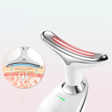masażer 3w1 modelowanie lifting twarzy podbródka v shape światło led