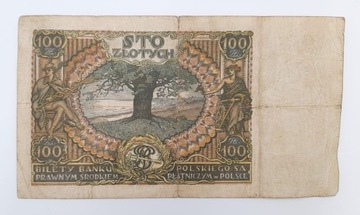 Старая коллекционная банкнота Польша 100 злотых 1932 года.