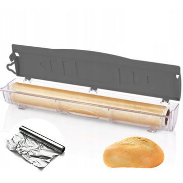 POJEMNIK NA FOLIE SPOŻYWCZĄ ALUMINIOWĄ PODAJNIK ZAMYKANY KOLORY ODCINANIA