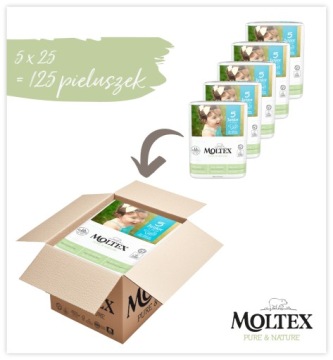 Эко подгузники Pampers Moltex 5 Подгузники 125 шт.