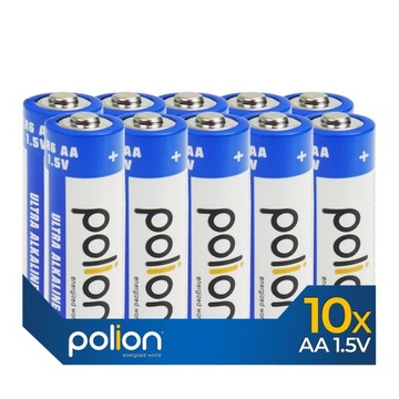 10x Baterie Polion AA / paluszek 1,5V LR6 Ultra Alkaline do pilota 10 szt