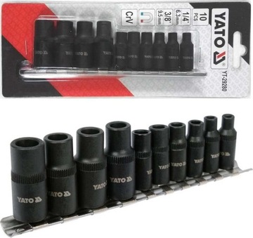 YATO ZESTAW NASADEK ADAPTER DO GWINTOWNIKÓW 1/4