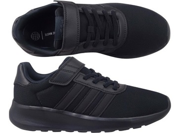 ADIDAS LITE RACER CZARNE BUTY GUMKI RZEP DAMSKIE