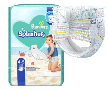 PIELUSZKI DO PŁYWANIA PAMPERS SPLASHERS R4-5 11SZT