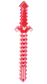 MIECZ DIAMENTOWY 58CM MINECRAFT LED DZWIĘK ZABAWKA ŚWIECĄCY GRAJĄCY CZERWON