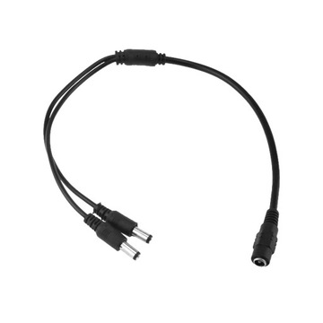 ROZGALEZNIK ZASILANIA SPLITTER DC 2 WTYKI 2,1 40CM