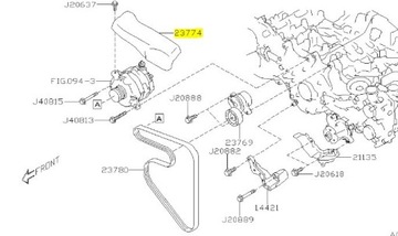 KRYT ALTERNÁTORA SUBARU FORESTER IMPREZA OUTBACK