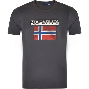 Napapijri T-Shirt Męski NP0A4F7C0021 Popielaty-40%