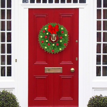 STROIK ŚWIĄTECZNY WIANEK DEKORACYJNY OZDOBA WIENIEC NA DRZWI NA STÓŁ 40 CM