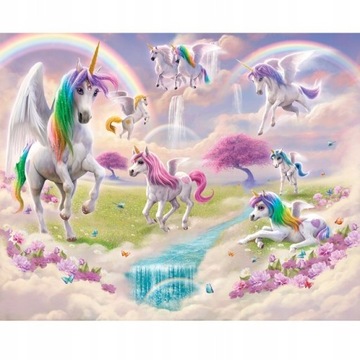 TAPETA fototapeta UNICORN Jednorożce koniki DUŻA