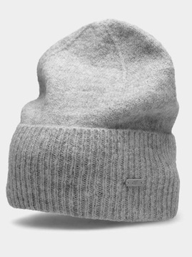 Czapka Zimowa Damska Beanie 4F Dzianinowa z Dodatkiem Wełny Młodzieżowa S