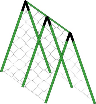 Опора с сеткой для огурцов и помидоров 180 см - Каркас для вьющихся растений
