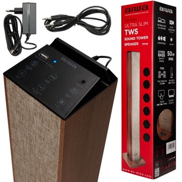 WIEŻA POWER AUDIO 50W BLUETOOTH GŁOŚNIK MUSIC TOWER TWS AIWA TSBT-270WD