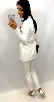 Женский костюм Женский костюмный комплект Блейзер Брюки Ecru Communion M