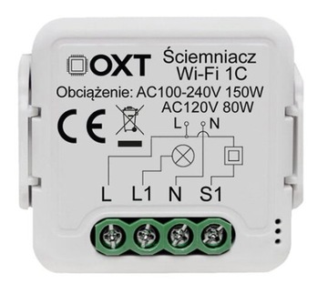 Moduł OXT mini ściemniacz 1 obwód WiFi TUYA