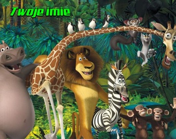 Puzzle Madagaskar 252el + imię Gratis RÓŻNE WZORY!